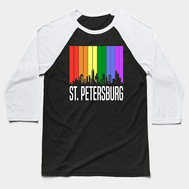 The Love For My City St. Petersburg Great Gift For Everyone Who Likes This Place. Baseball T-Shirt by gdimido